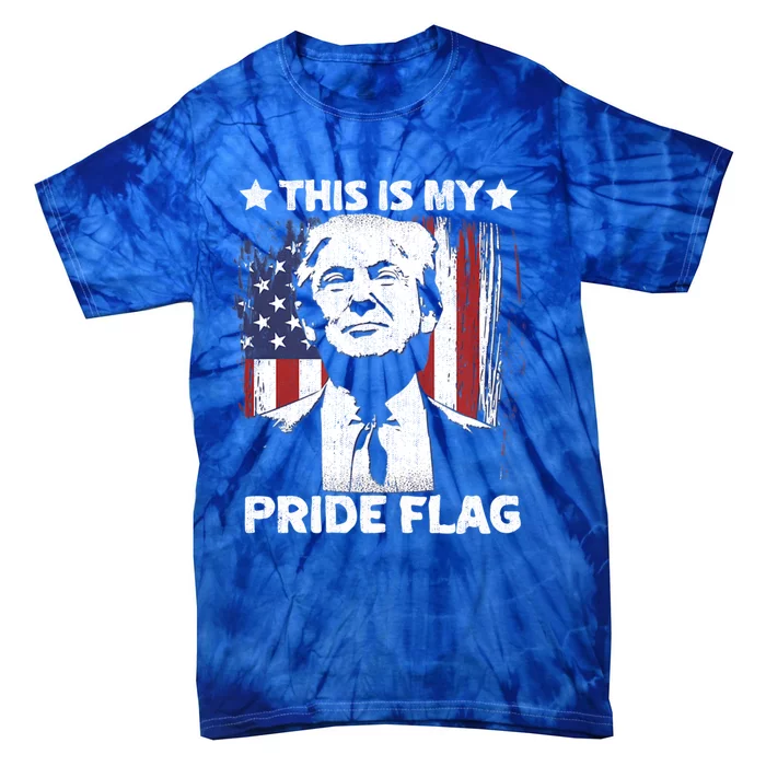 Trump 2024 This Is My Pride Flag 4th Of July Gift Tie-Dye T-Shirt