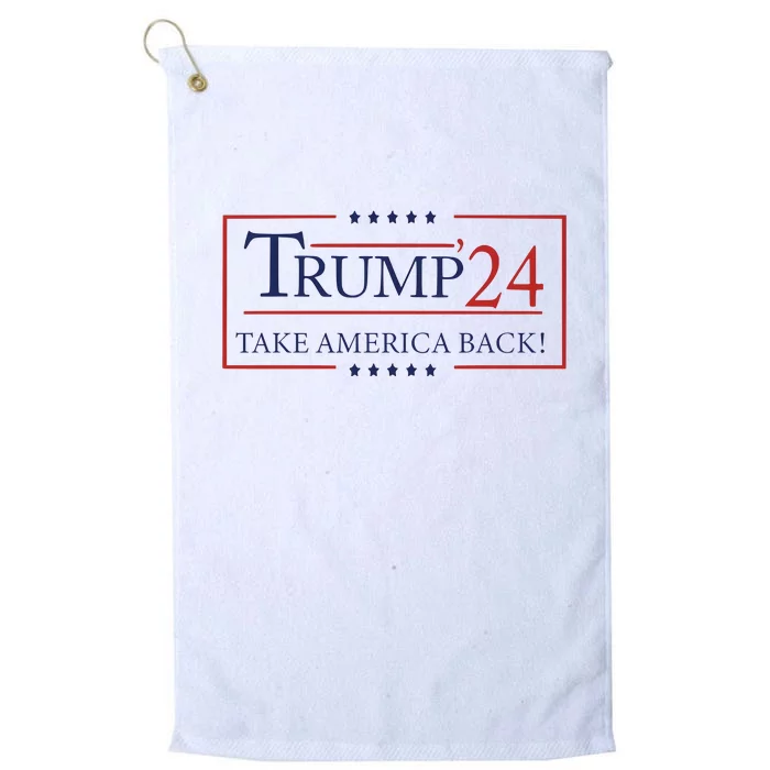 Trump 24 Take America Back Donald Trump Patriotic Platinum Collection Golf Towel