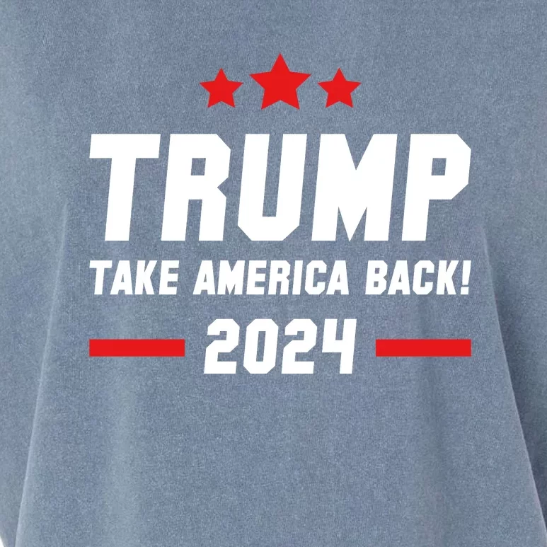 Trump 2024 Take America Back Garment-Dyed Women's Muscle Tee