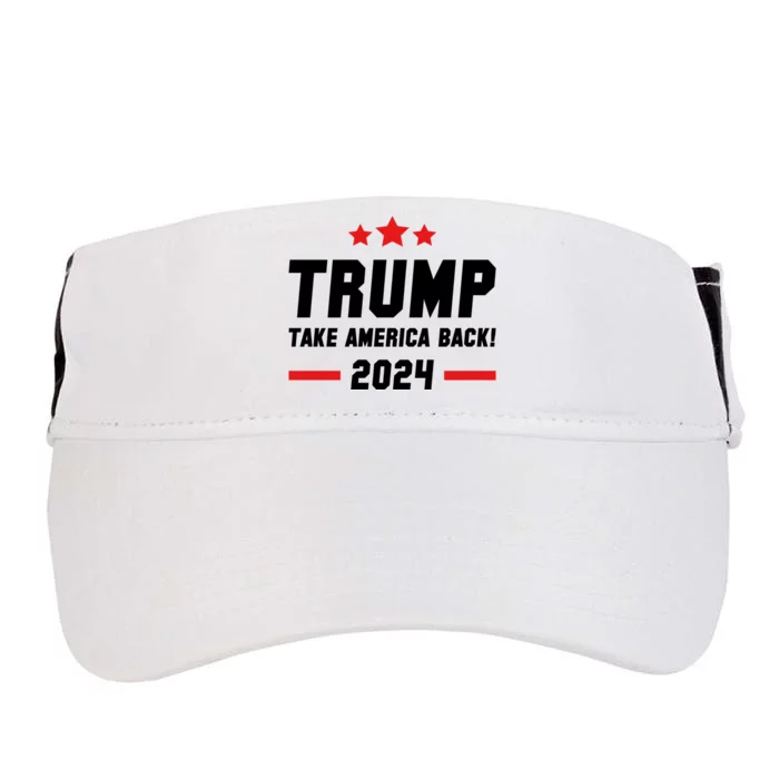 Trump 2024 Take America Back Adult Drive Performance Visor