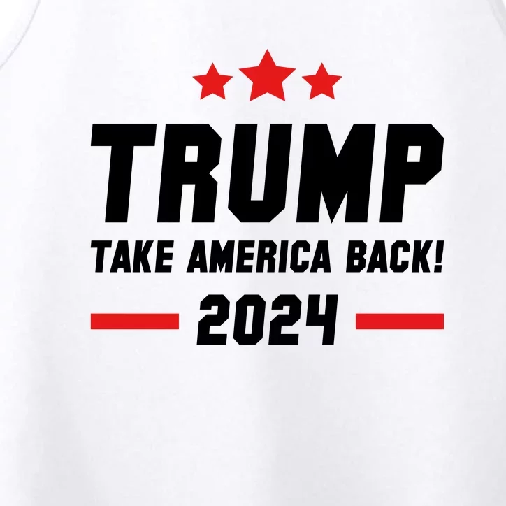 Trump 2024 Take America Back Performance Tank