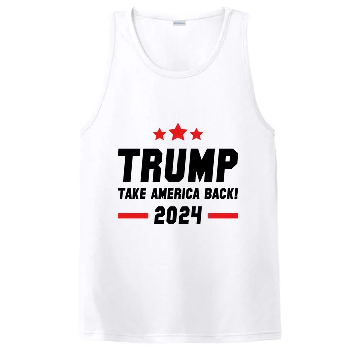 Trump 2024 Take America Back Performance Tank