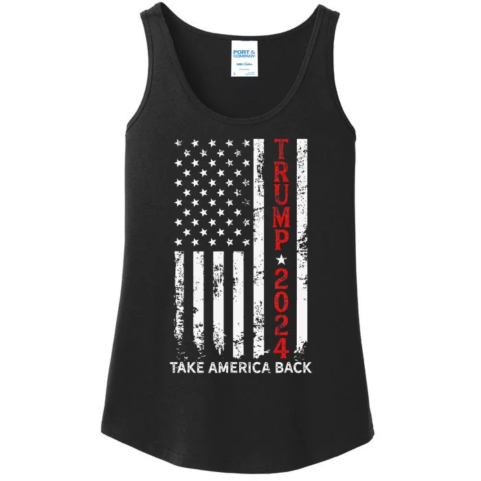 Trump 2024 Take America Back Election Ladies Essential Tank