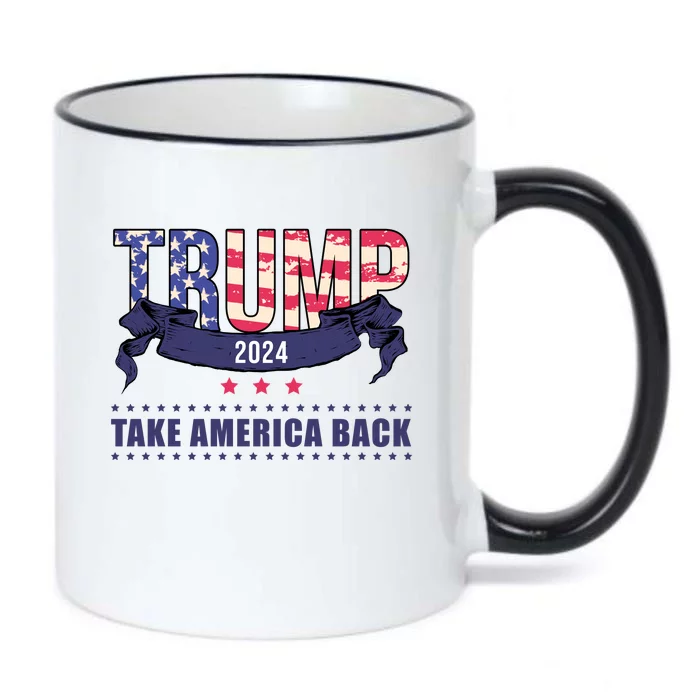 Trump 2024 Take America Back Election Black Color Changing Mug