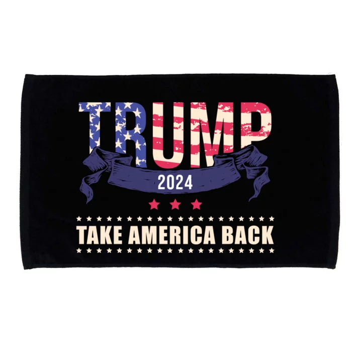 Trump 2024 Take America Back Election Microfiber Hand Towel