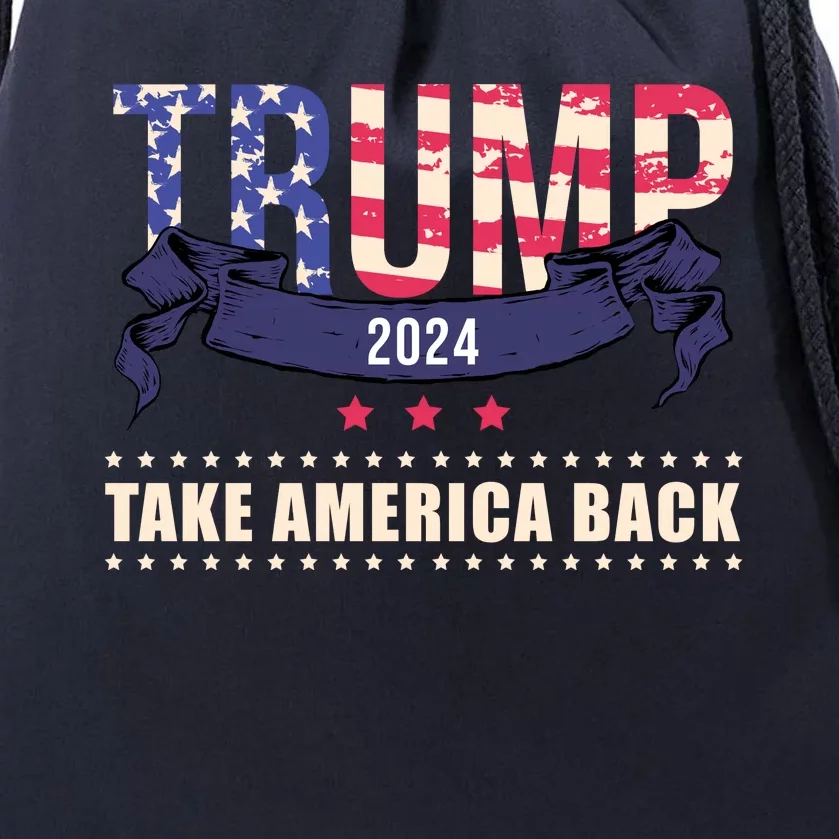 Trump 2024 Take America Back Election Drawstring Bag