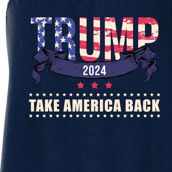 Trump 2024 Take America Back Election Women's Racerback Tank