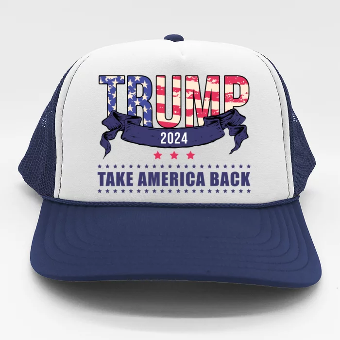 Trump 2024 Take America Back Election Trucker Hat