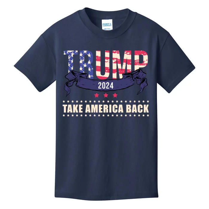 Trump 2024 Take America Back Election Kids T-Shirt