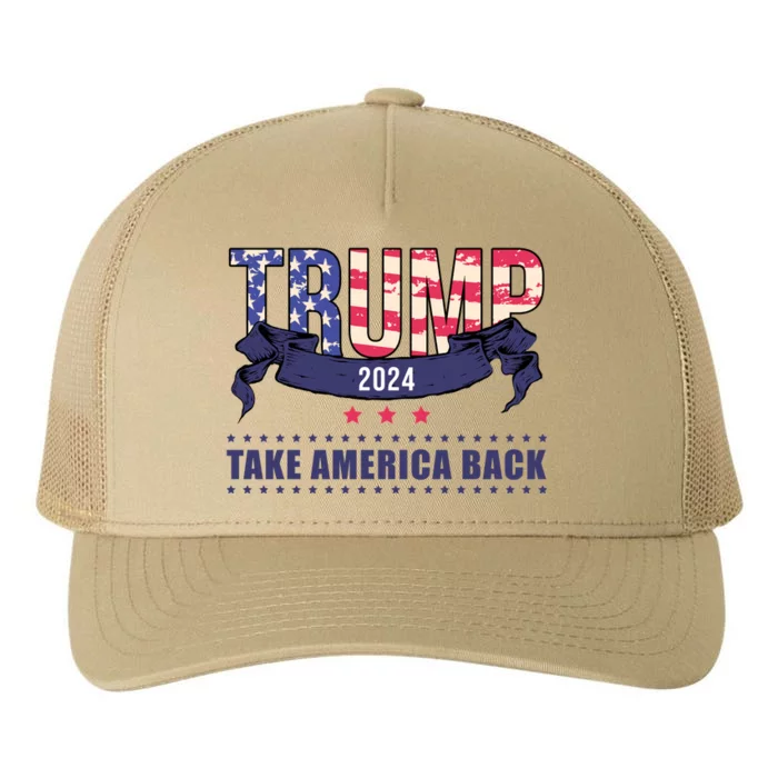 Trump 2024 Take America Back Election Yupoong Adult 5-Panel Trucker Hat