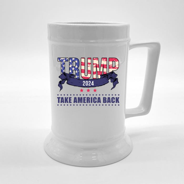 Trump 2024 Take America Back Election Front & Back Beer Stein