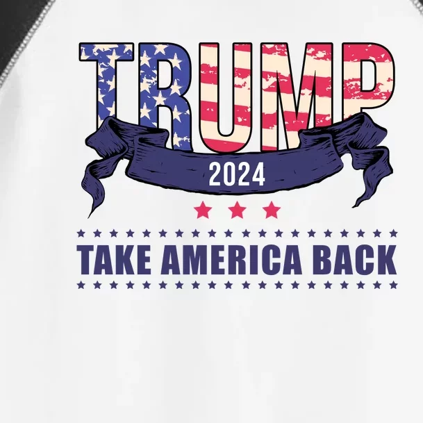 Trump 2024 Take America Back Election Toddler Fine Jersey T-Shirt