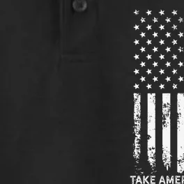 Trump 2024 Take America Back Election Patriotic Flag Dry Zone Grid Performance Polo