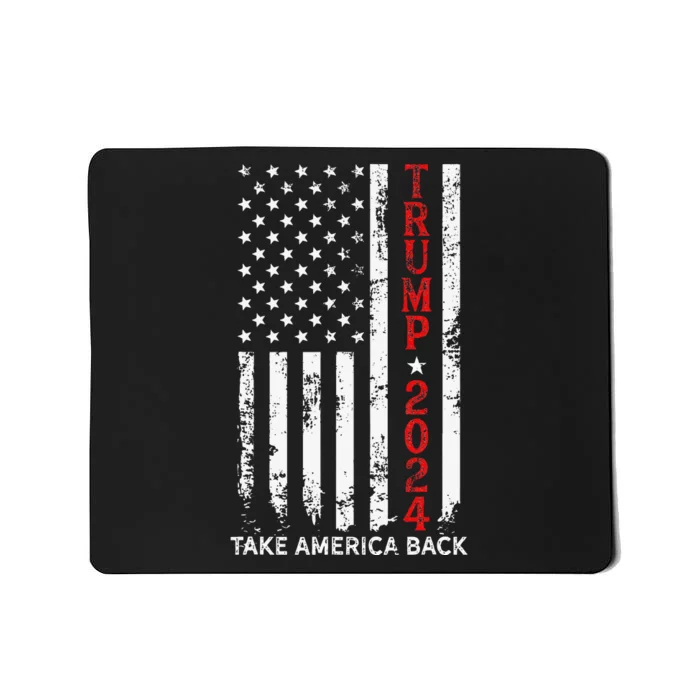 Trump 2024 Take America Back Election Patriotic Flag Mousepad