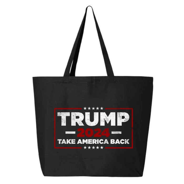 Trump 2024 Take America Back Us American Flag President 25L Jumbo Tote