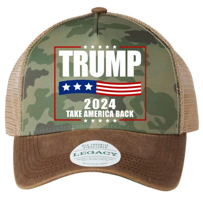 Trump 2024 Take America Back Legacy Tie Dye Trucker Hat