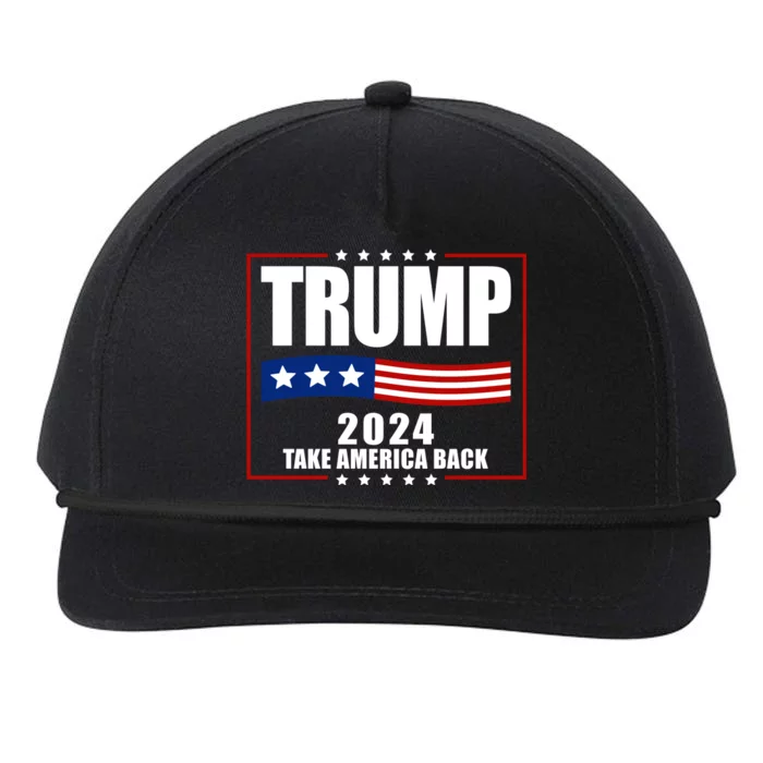 Trump 2024 Take America Back Snapback Five-Panel Rope Hat