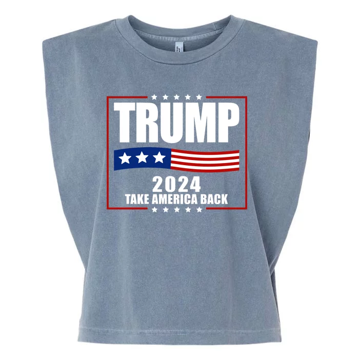 Trump 2024 Take America Back Garment-Dyed Women's Muscle Tee