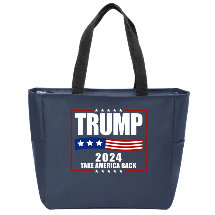 Trump 2024 Take America Back Zip Tote Bag