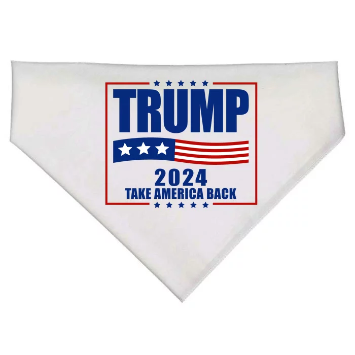 Trump 2024 Take America Back USA-Made Doggie Bandana