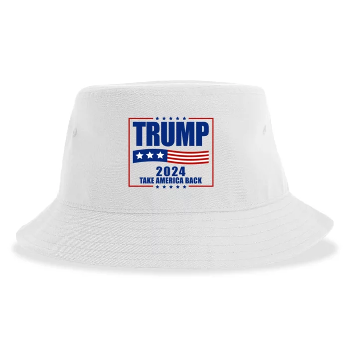 Trump 2024 Take America Back Sustainable Bucket Hat