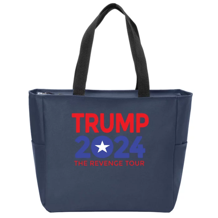 Trump 2024 The Revenge Tour Zip Tote Bag