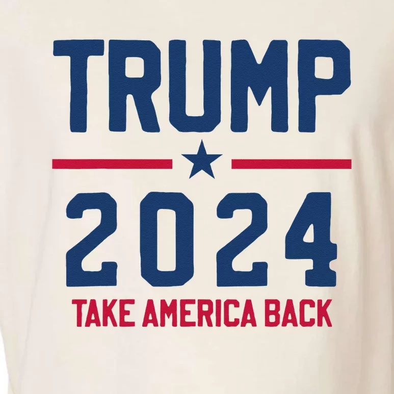 Trump 2024 Take America Back Conservative Republican Garment-Dyed Women's Muscle Tee