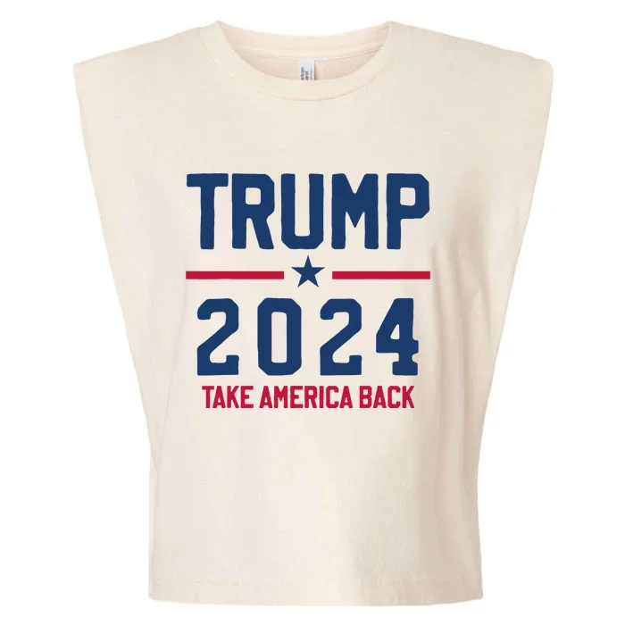 Trump 2024 Take America Back Conservative Republican Garment-Dyed Women's Muscle Tee