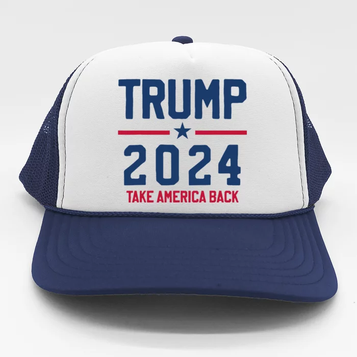 Trump 2024 Take America Back Conservative Republican Trucker Hat