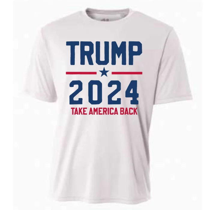 Trump 2024 Take America Back Conservative Republican Cooling Performance Crew T-Shirt