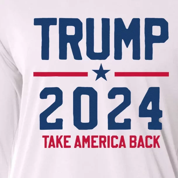 Trump 2024 Take America Back Conservative Republican Cooling Performance Long Sleeve Crew