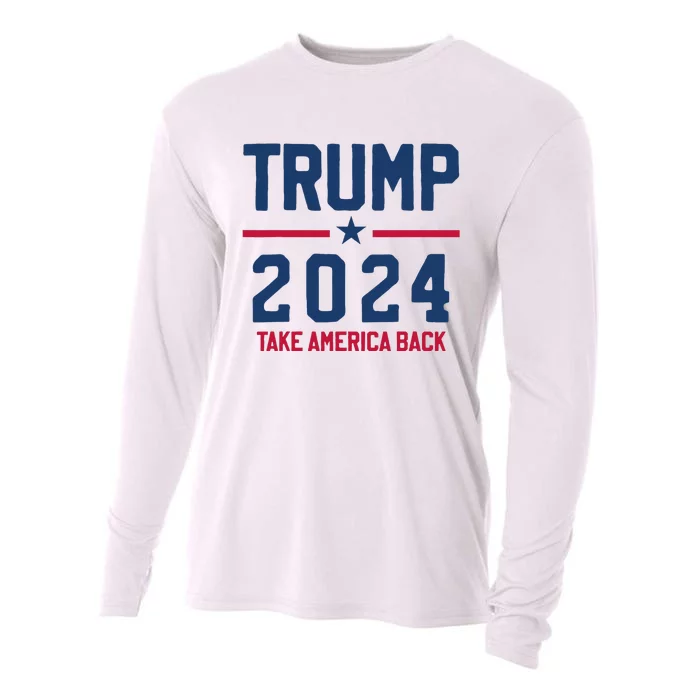 Trump 2024 Take America Back Conservative Republican Cooling Performance Long Sleeve Crew