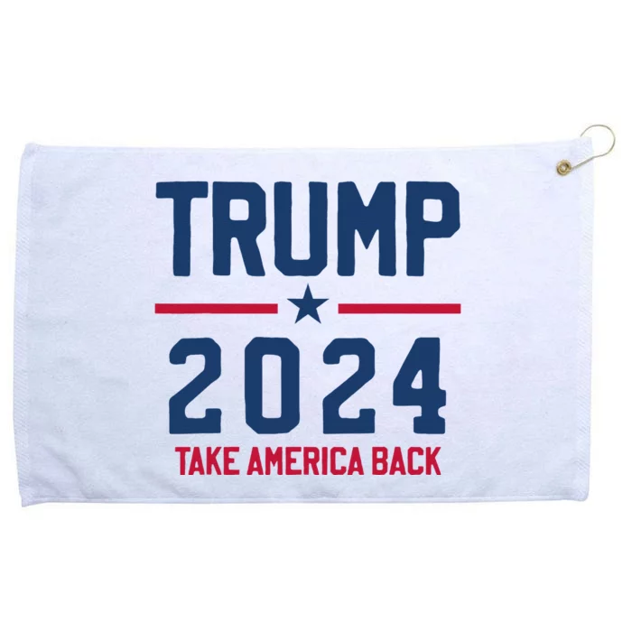 Trump 2024 Take America Back Conservative Republican Grommeted Golf Towel