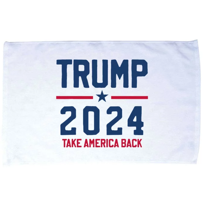 Trump 2024 Take America Back Conservative Republican Microfiber Hand Towel