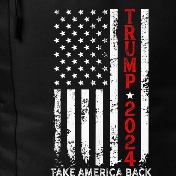 Trump 2024 Take America Back Election Patriotic Flag Daily Commute Backpack