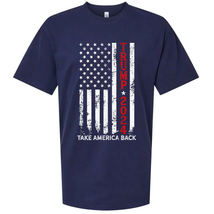 Trump 2024 Take America Back Election Patriotic Flag Sueded Cloud Jersey T-Shirt