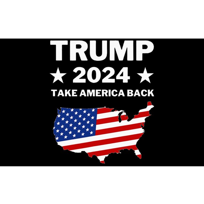 Trump 2024 Take America Back American Flag Pro Trump Bumper Sticker