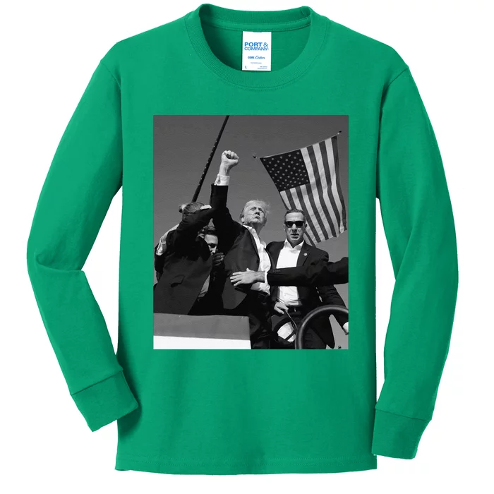 Trump 2024 This Is The Most Badass Picture In History Kids Long Sleeve Shirt