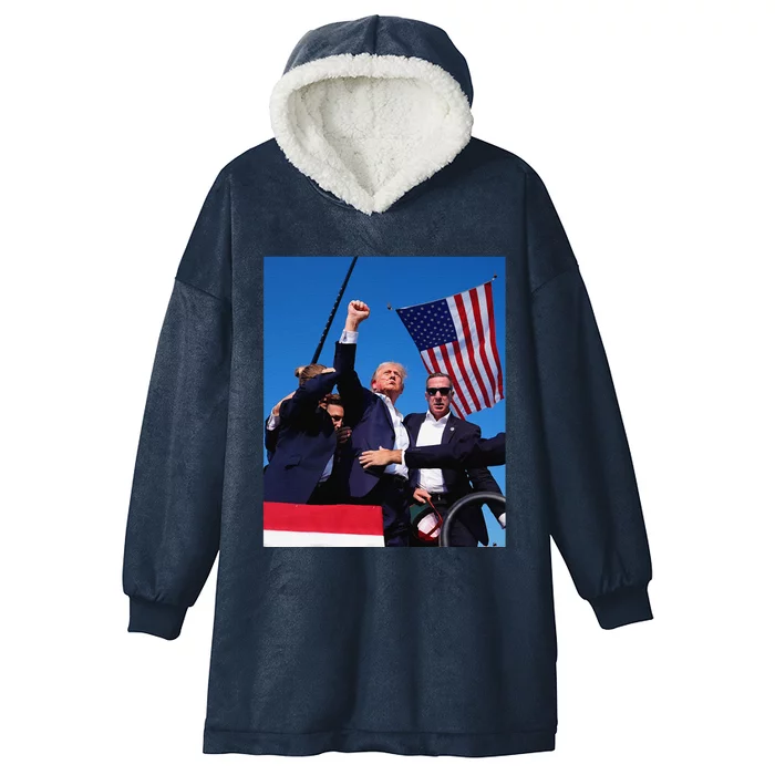 Trump 2024 This Is The Most Badass Picture In History Hooded Wearable Blanket