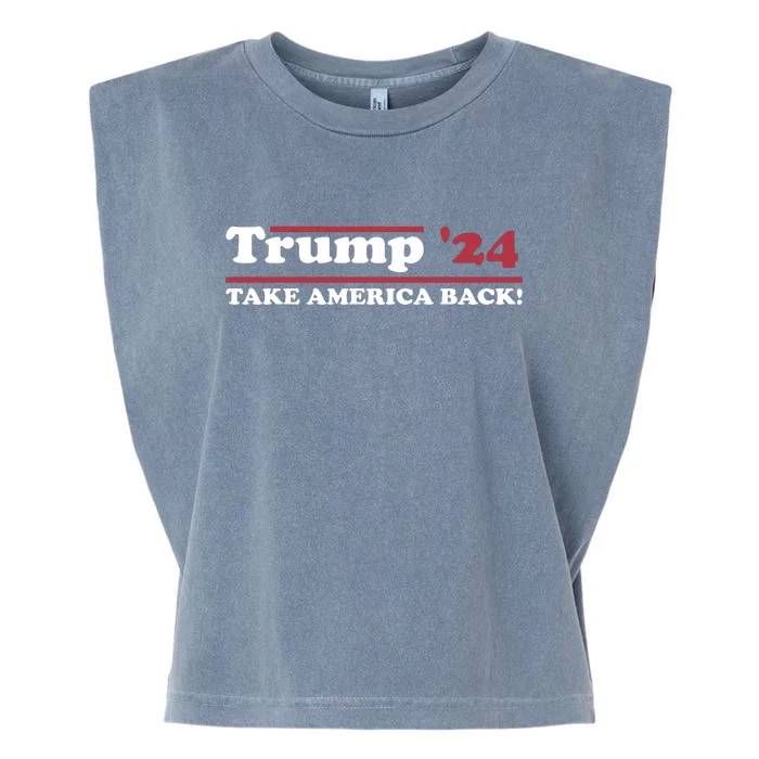 Trump 2024 Take America Back Garment-Dyed Women's Muscle Tee