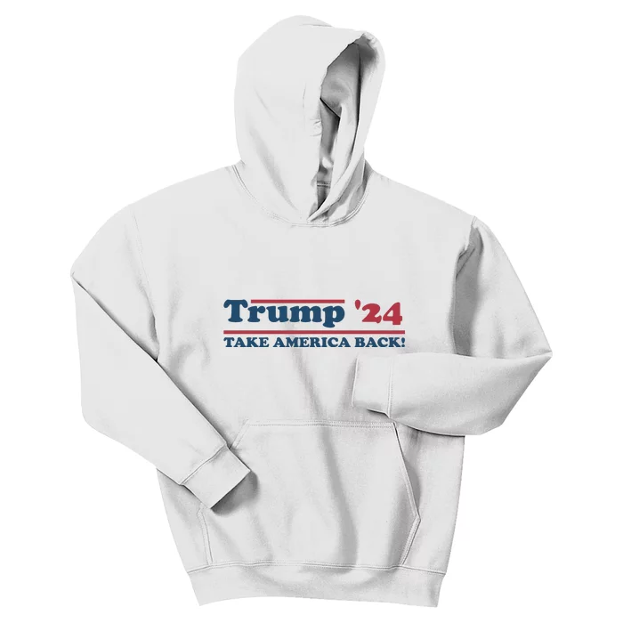 Trump 2024 Take America Back Kids Hoodie