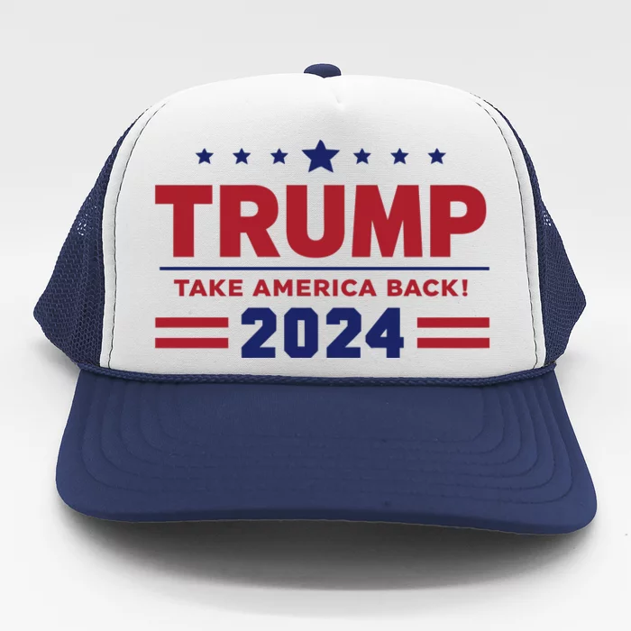 Trump 2024 Take America Back Trucker Hat