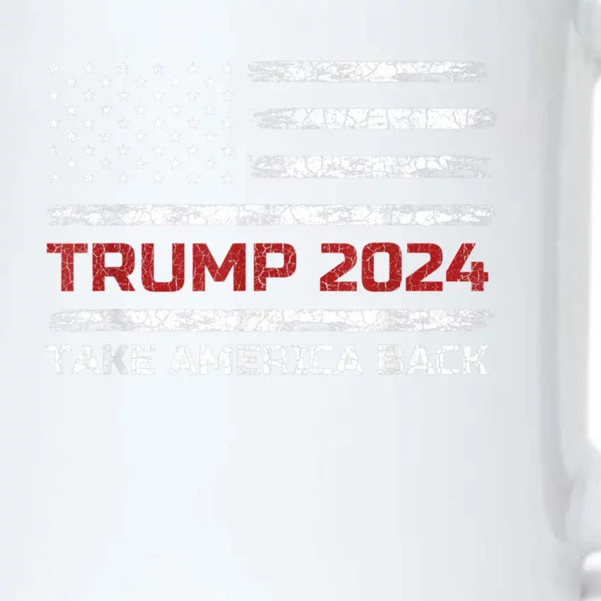 Trump 2024 Take America Back Election Patriotic Flag Black Color Changing Mug