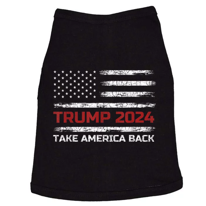 Trump 2024 Take America Back Election Patriotic Flag Doggie Tank