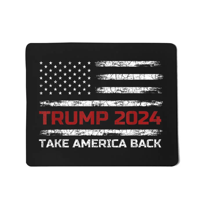 Trump 2024 Take America Back Election Patriotic Flag Mousepad