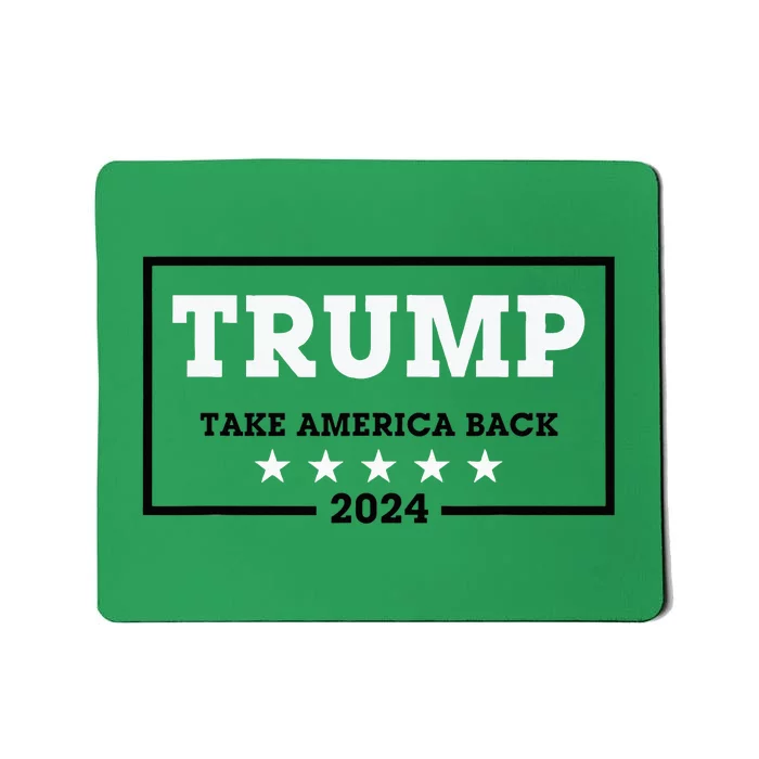 Trump 2024 Take America Back Election Red Mousepad