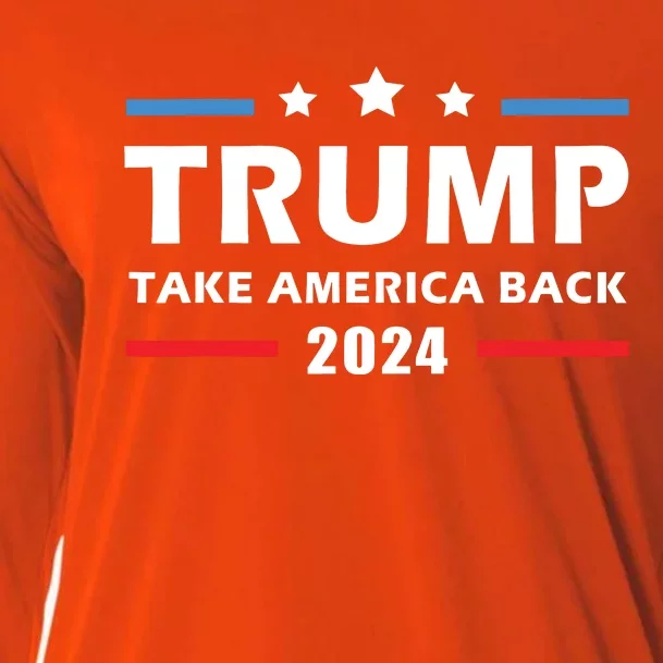 Trump 2024 Take America Back Election Patriotic Second Term Cooling Performance Long Sleeve Crew