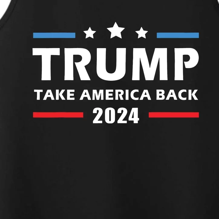 Trump 2024 Take America Back Election Patriotic Second Term Performance Tank