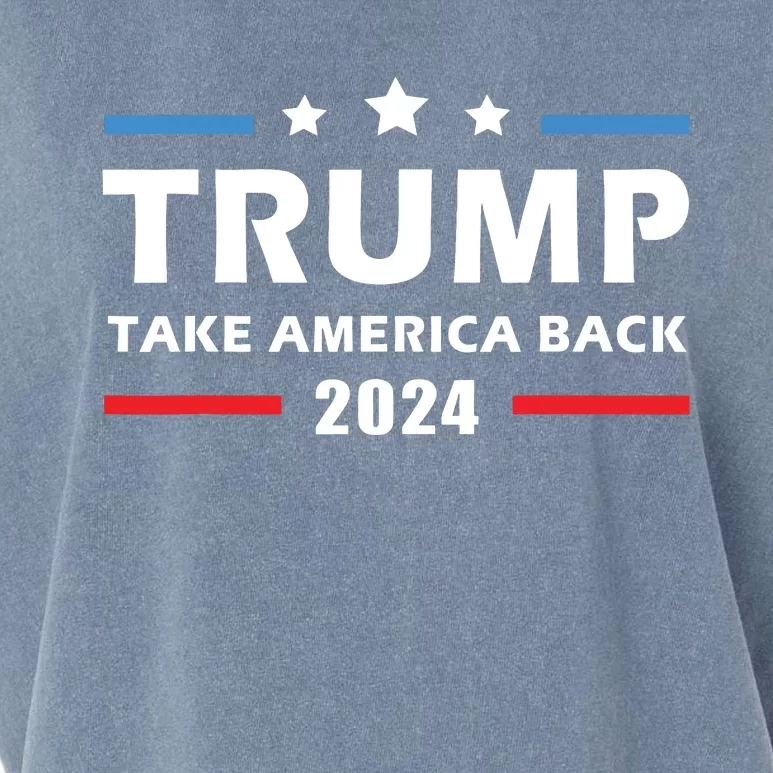 Trump 2024 Take America Back Election Patriotic Second Term Garment-Dyed Women's Muscle Tee