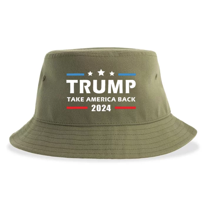 Trump 2024 Take America Back Election Patriotic Second Term Sustainable Bucket Hat